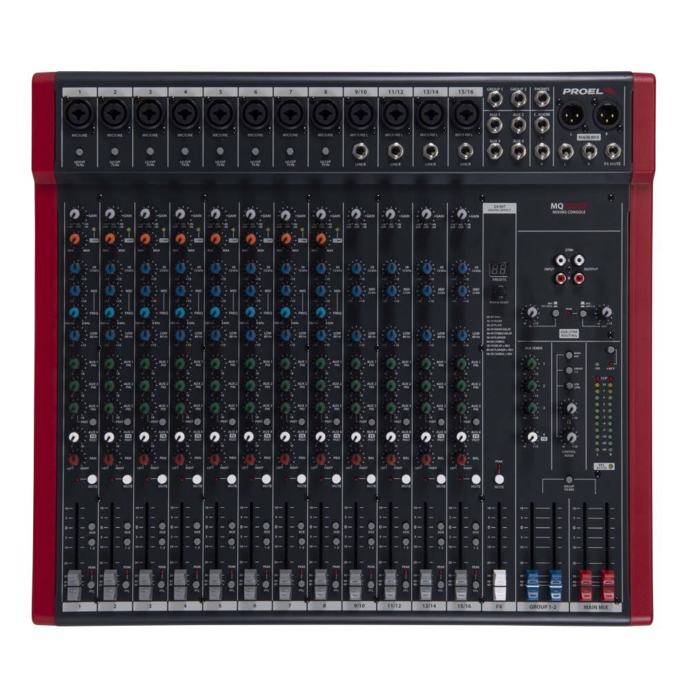 Proel Sound MQ16USB 16-ch Compact Mixer