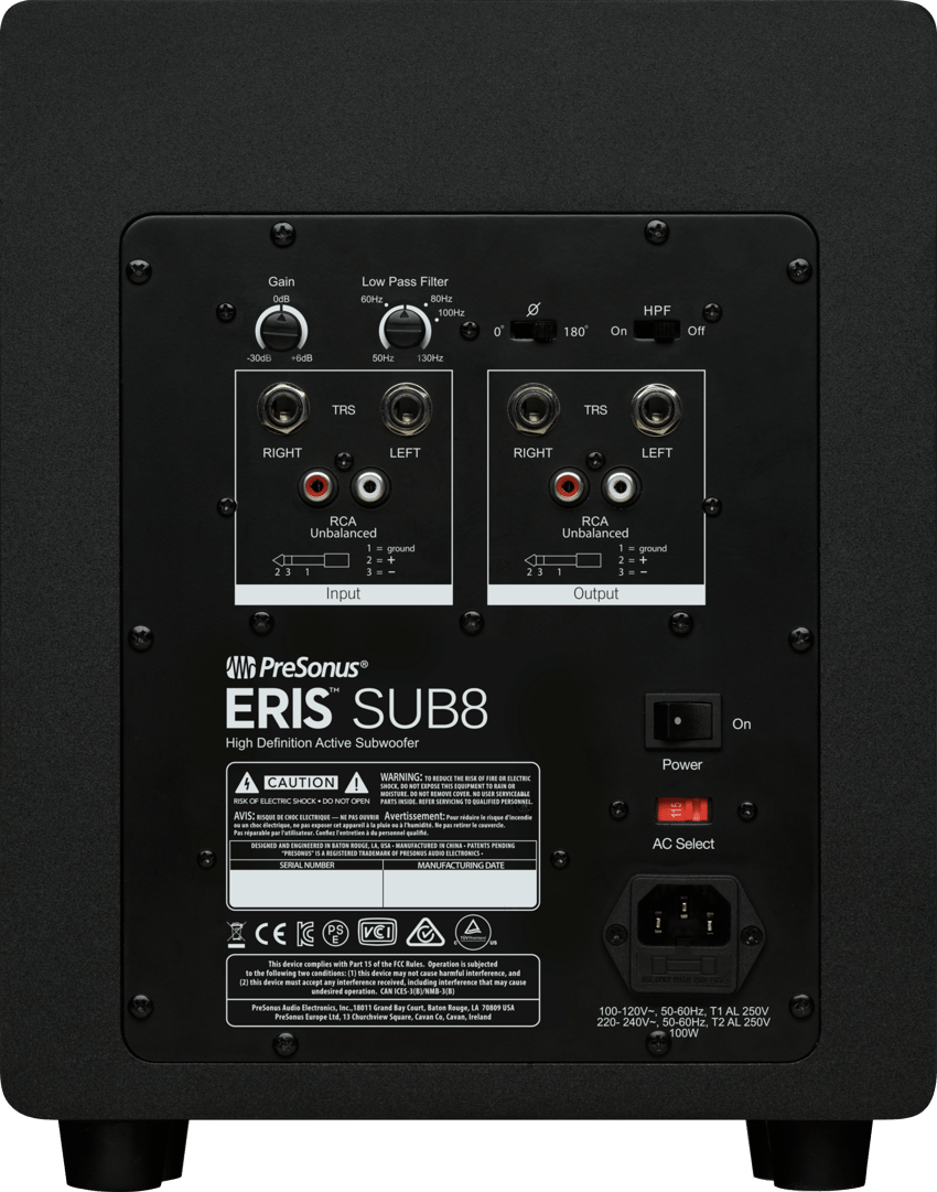 PreSonus Eris® Sub8 Studio Subwoofer