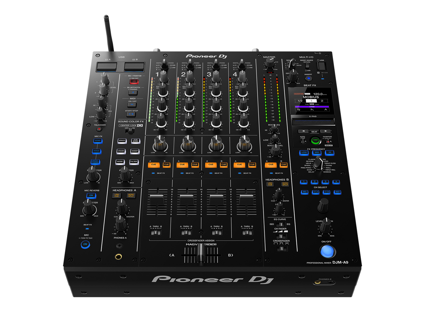 Pioneer DJ DJM-A9 4-channel professional DJ mixer (black)