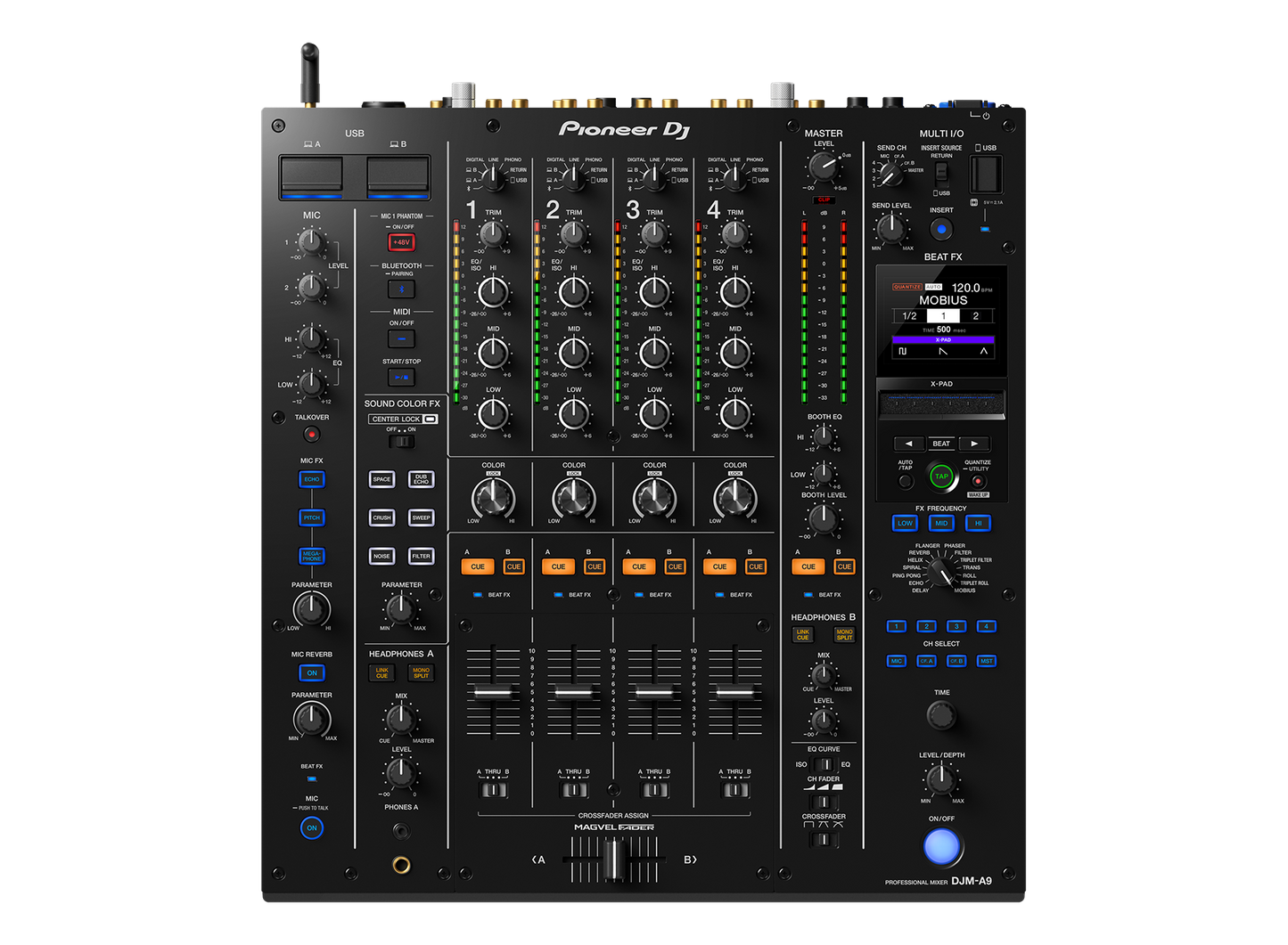 Pioneer DJ DJM-A9 4-channel professional DJ mixer (black)