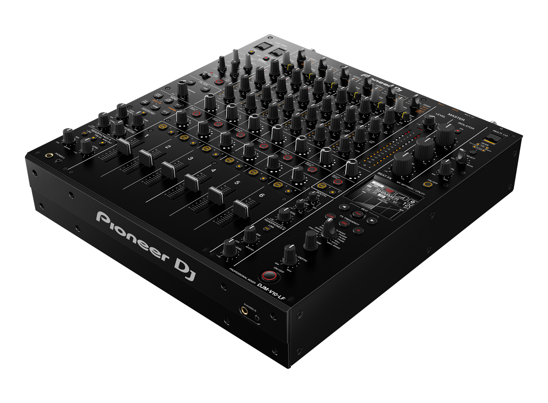 Pioneer DJ DJM-V10-LF Creative style 6-channel professional DJ mixer with long fader