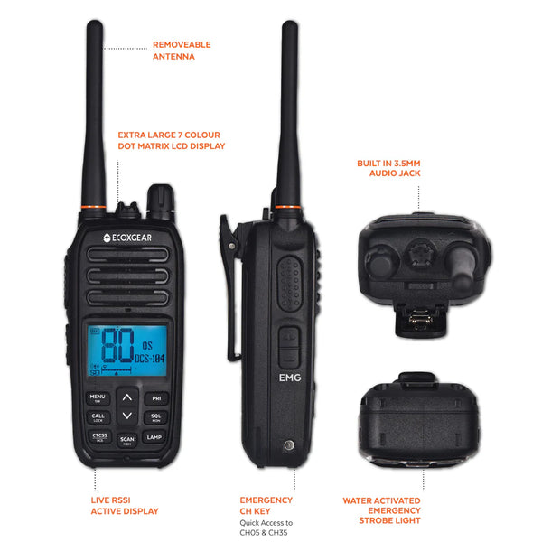 ECOXGEAR EXG500-5 Watt UHF CB Radio