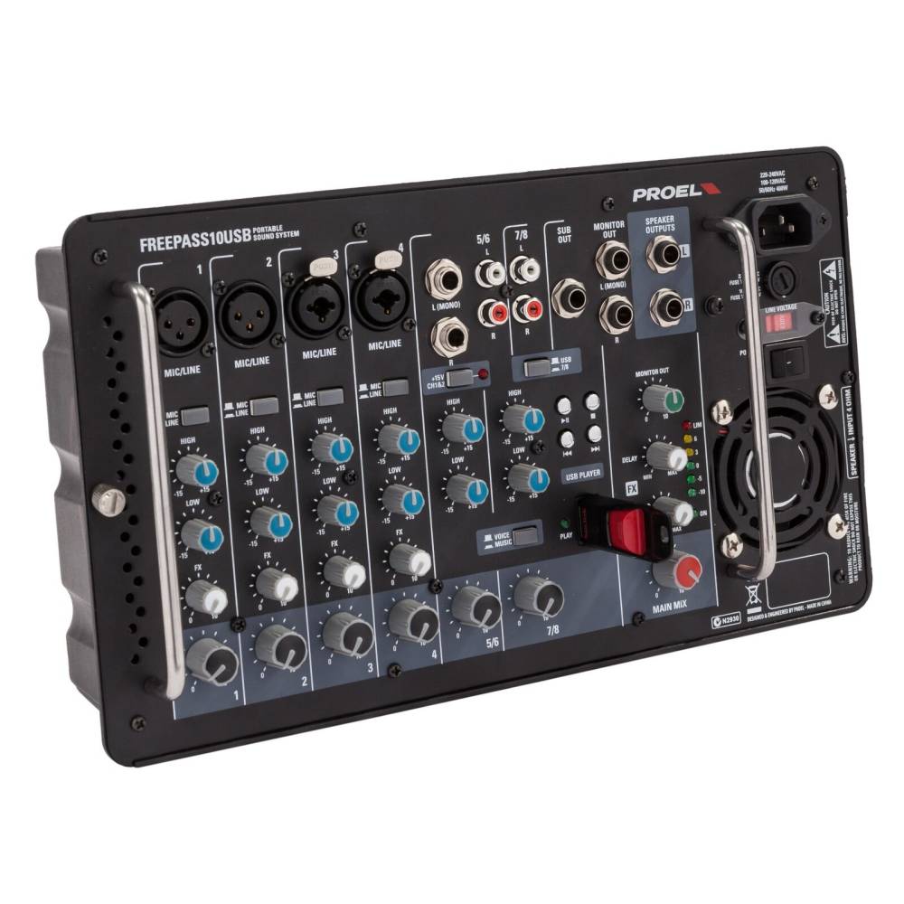 Proel Sound FREEPASS10 USB All-in-one Stereo Audio System