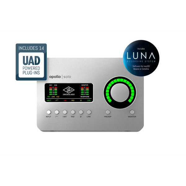Universal Audio Apollo Solo - Thunderbolt 3 Audio Interface (for Mac & Windows) [Heritage Edition]