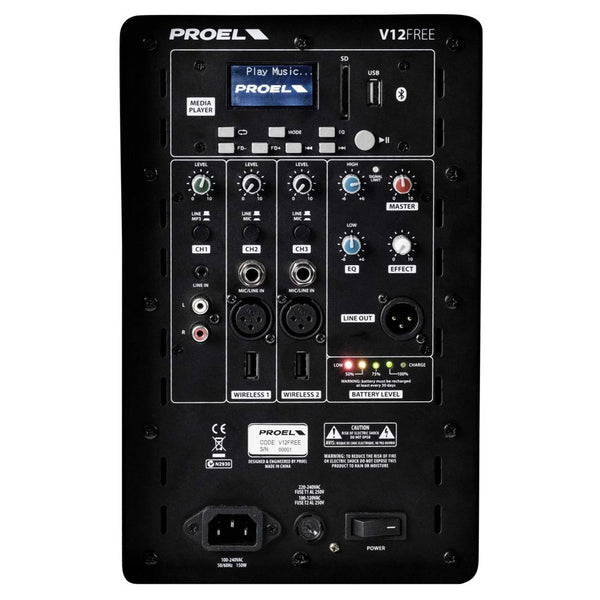 V12 FREE Battery Powered Portable Combo Speaker